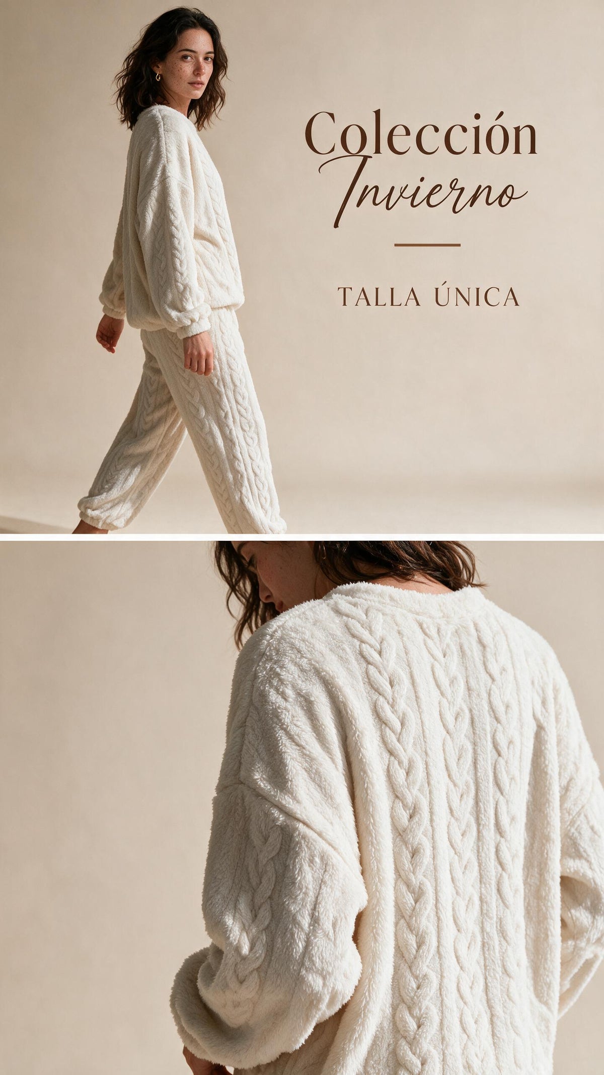 Conjunto Alba talla única, vista lateral y espalda trenzada