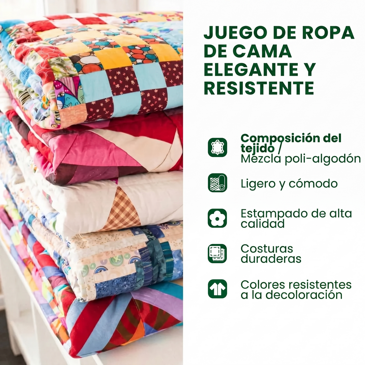 Juego de Cama Acolchado de 3 Piezas - Amigos de la Nieve