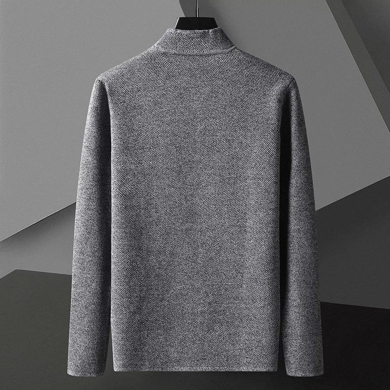 Chaqueta de punto Rafael en gris, vista de espalda