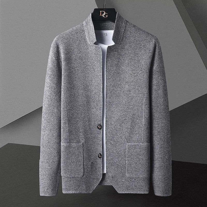 Chaqueta de punto Rafael en gris, vista frontal